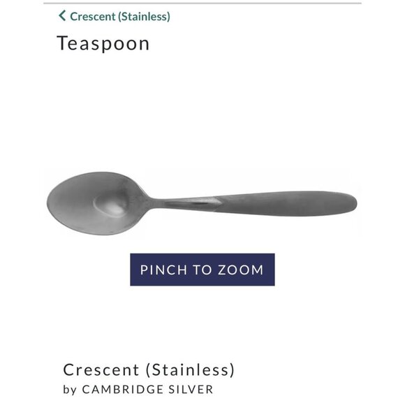 Cambridge Silver Crescent Stainless Teaspoons Set Of 11 Frost Handle Glossy Bowl - Picture 2 of 6